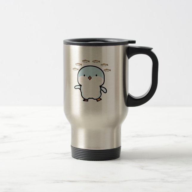 Mug De Voyage Pingouin bleu (Droit)