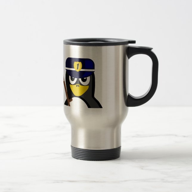 Mug De Voyage Pingouin de policier (Droit)