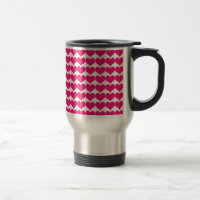 Pink Coeurs mignons Motif Voyage Mug