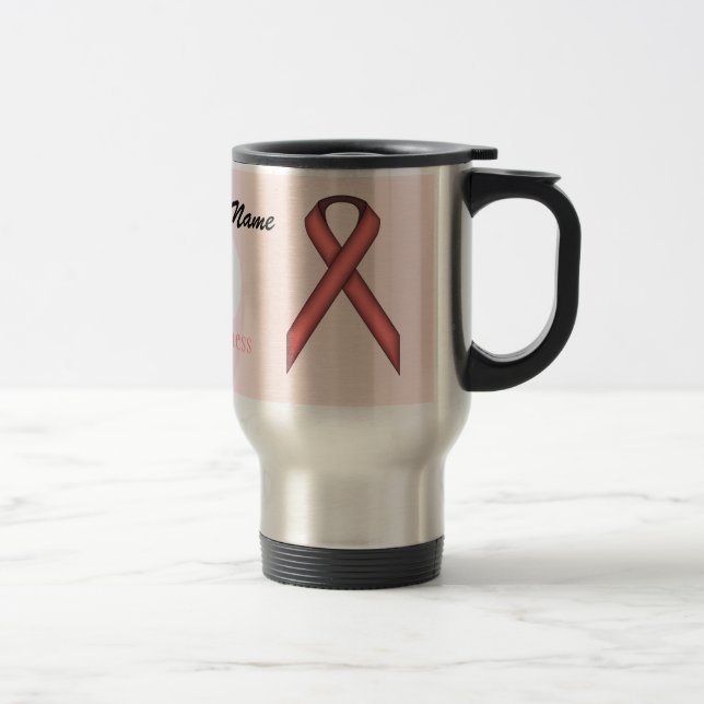 Mug De Voyage Pink Standard Ribbon Tmpl par Kenneth Yoncich (Droit)
