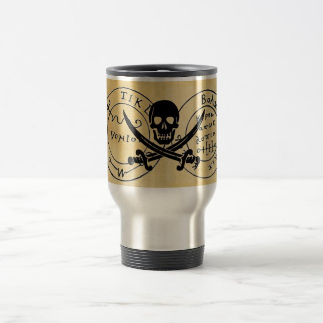 MUG DE VOYAGE PIRATES ANCIENNES CARTE DU TRÉSOR, HABILLEMENT ET  (Centre)