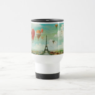 Mug De Voyage PixDezines ballons vintage/eiffel/paris