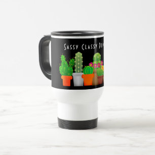 Mug De Voyage Plante Drôle Dame Cactus Succulente