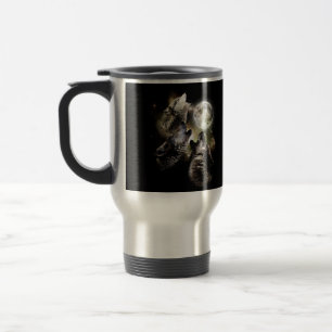 Mug De Voyage Pleine lune Wolf Pack Howling