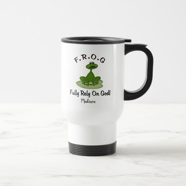Mug De Voyage Pleinement confiance en Dieu (Droite)