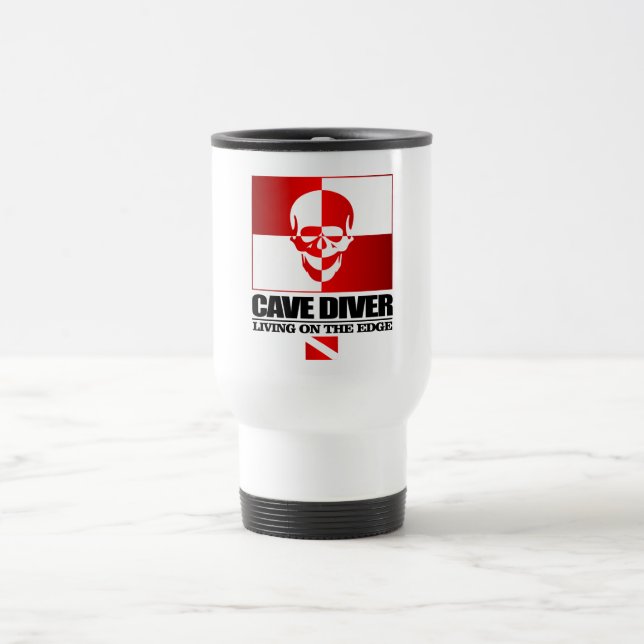 Mug De Voyage Plongeur De Grotte - Vivre Sur Le Bord (Centre)