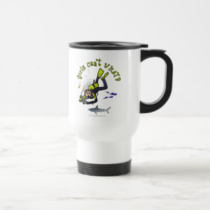 Mug De Voyage Plongeur de scuba féminin léger