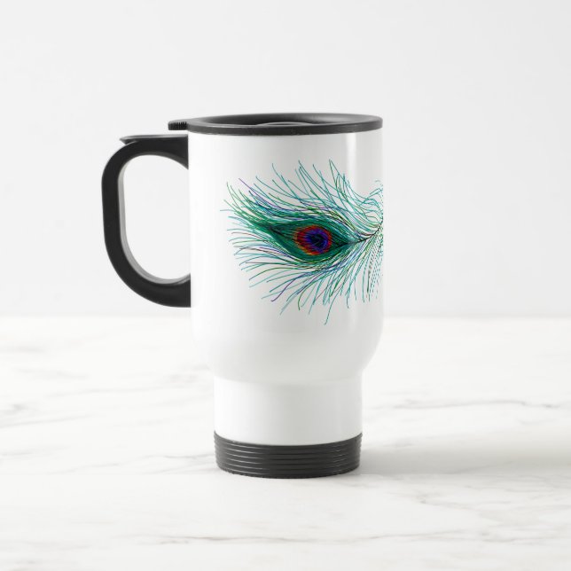 Mug De Voyage Plumes de paon (Gauche)