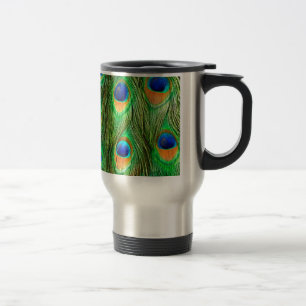 Mug De Voyage Plumes de paon colorées Imprimer