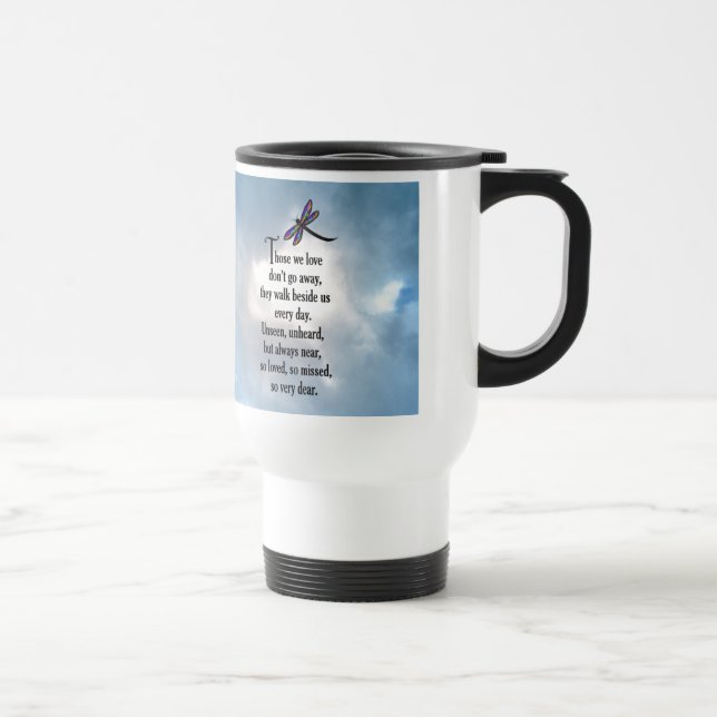 Mug De Voyage Poème "ainsi aimé" de libellule (Droite)