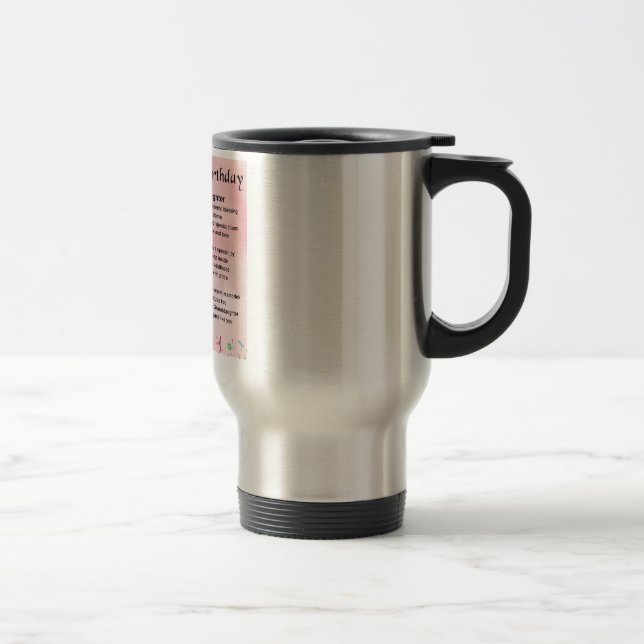 Mug De Voyage Poème de petite-fille - 18ème anniversaire (Droit)