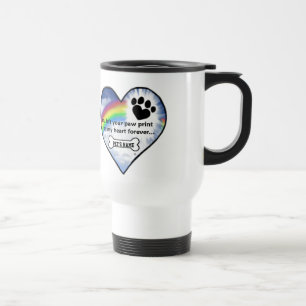 Mug De Voyage Poème de sympathie d'empreinte de patte