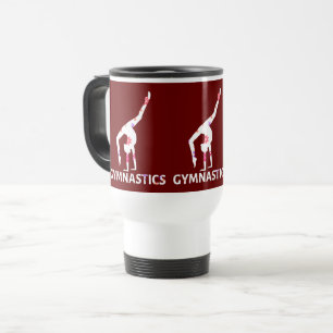 Mug De Voyage Poignée d'alimentation à fleurs de gymnastique