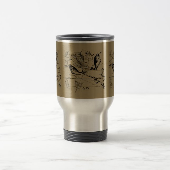 Mug De Voyage Poissons Constellation Hevelius 1690 Décor (Centre)