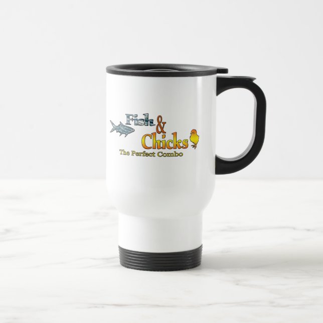 Mug De Voyage Poissons et pousses Pêche amusante (Droite)