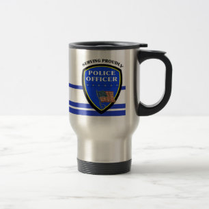 Mug De Voyage Police servant fièrement