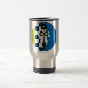 Mug De Voyage Policier mignon des Anglais de bande dessinée