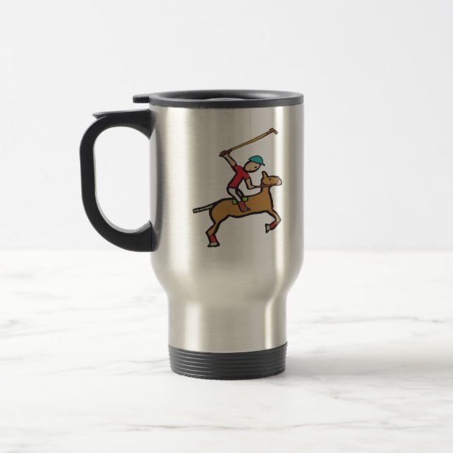 Mug De Voyage Polo Jouer cheval et cavalier (Gauche)