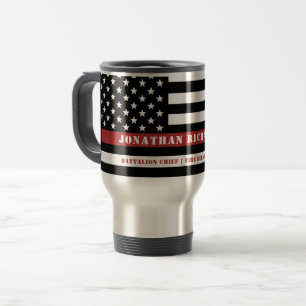 Mug De Voyage Pompier personnalisé Mince Secourt incendie de lig