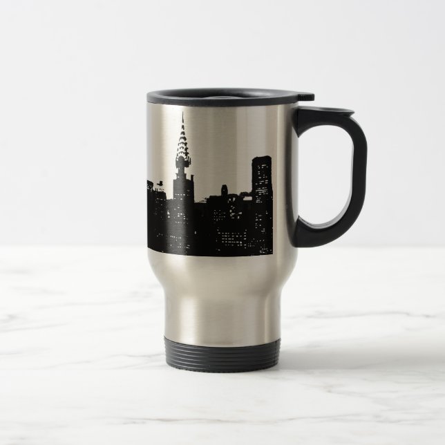 Mug De Voyage Pop Art New York Silhouette (Droit)