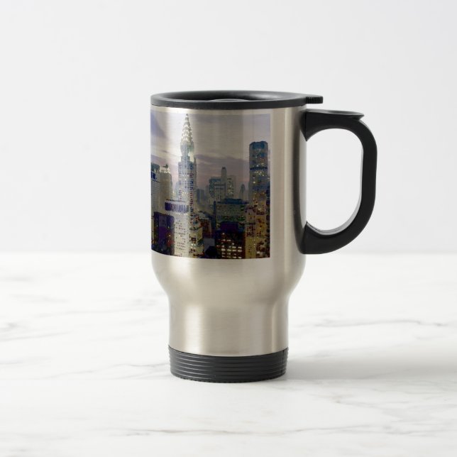 Mug De Voyage Pop Art Oil Paint Effet New York (Droit)