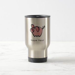Mug De Voyage Porc ; Regard balayé en métal