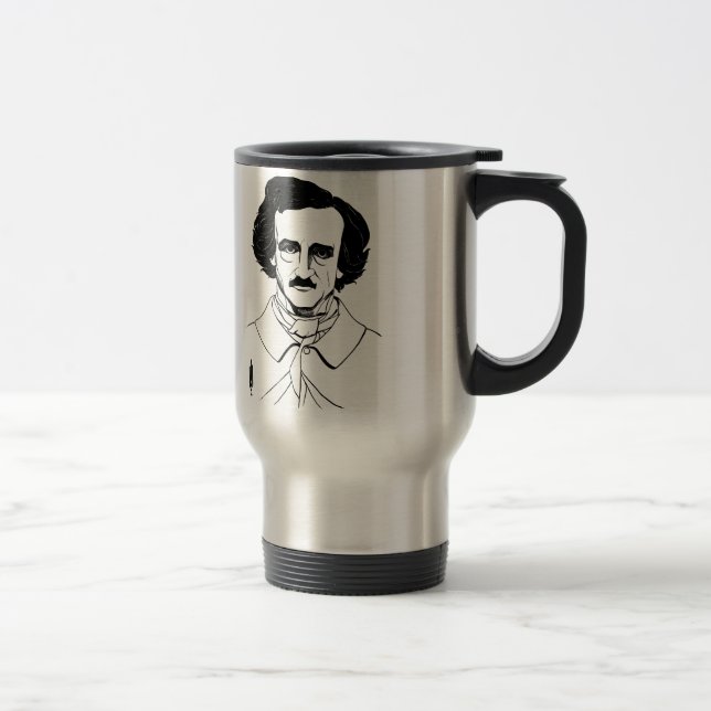 Mug De Voyage Portrait d'Edgar Allan Poe (Droit)