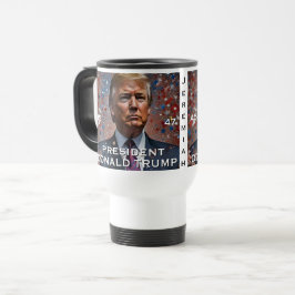 Mug De Voyage Portrait moderne du président Donald Trump