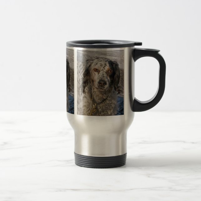 Mug De Voyage Poseur anglais dans la neige 3 (Droit)