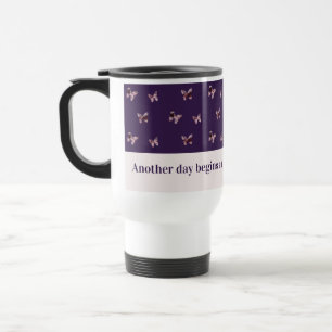 Mug De Voyage Positif Prêt pour tout Élégant Papillon rose