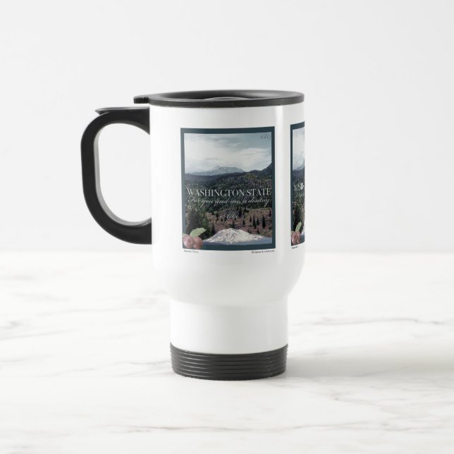 Mug De Voyage Poster Art de l'État de Washington (Gauche)