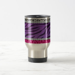 Mug De Voyage Poster de animal Girly de diamant