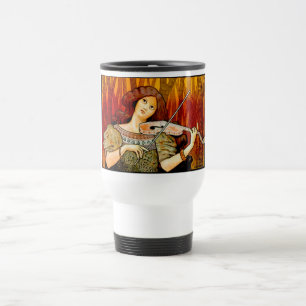Mug De Voyage Poster vintage de violon de musique Lecons