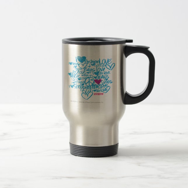 Mug De Voyage Pourpre/Aqua de graffiti (Droit)