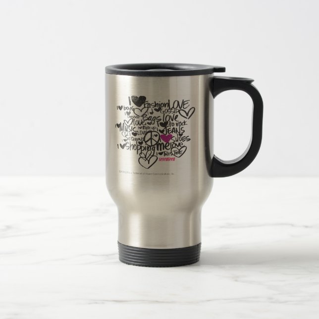 Mug De Voyage Pourpre de graffiti (Droit)