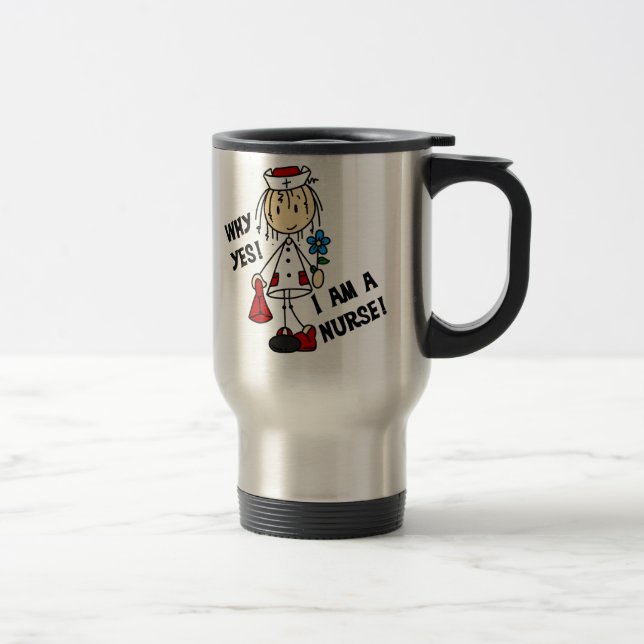 Mug De Voyage Pourquoi oui je suis une infirmière (Droit)