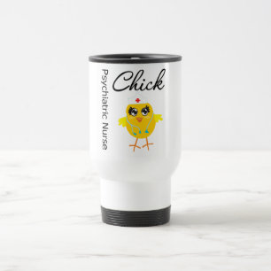 Mug De Voyage Poussin psychiatrique v1 d'infirmière