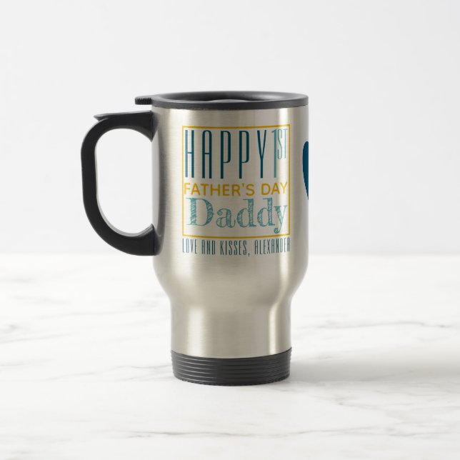 Mug De Voyage Première Fête des pères personnalisée (Gauche)