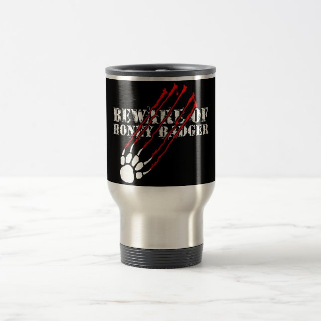 Mug De Voyage Prenez garde du blaireau de miel (Centre)