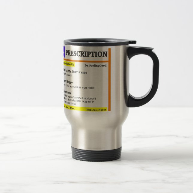 Mug De Voyage Prescription drôle de rx (Droit)