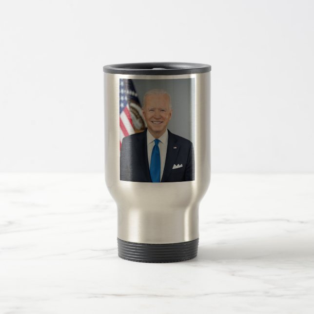 Mug De Voyage Président Joe Biden Maison Blanche Portrait Voyage (Centre)