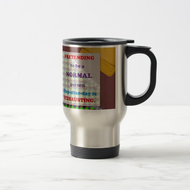 Mug De Voyage Prétention de l'AMUSEMENT épuisant de confession (Droit)