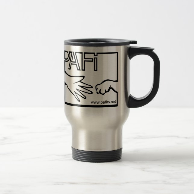 Mug De Voyage Pro logo de la Finlande BW d'animaux (Droit)