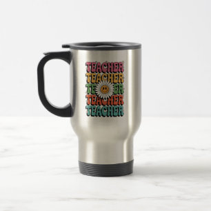 Mug De Voyage Prof Enseignant Mignon Fleur de Marguerite Rétro R
