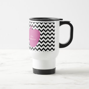 Mug De Voyage Professeur noir rose d'Apple Chevron