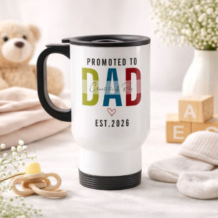Mug De Voyage Promu Papa   Première fête des pères personnalisée