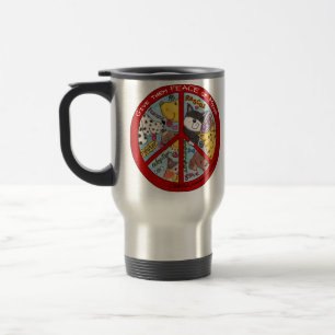 Mug De Voyage Protection des animaux des signes de la paix