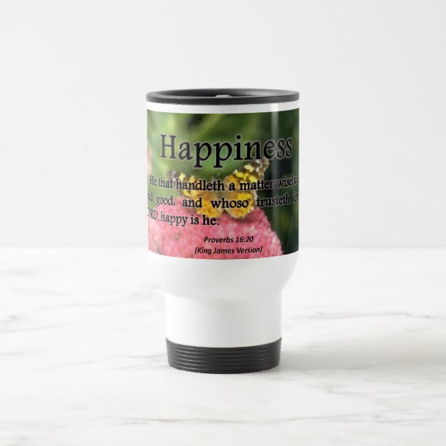 Mug De Voyage Proverbes de bonheur 16-20 (Centre)