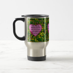 MUG DE VOYAGE PSALM FLORAL JAUNE 118:24 PHOTO DESIGN