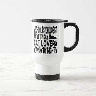 Mug De Voyage Psychologue de l'école Amoureux des chats